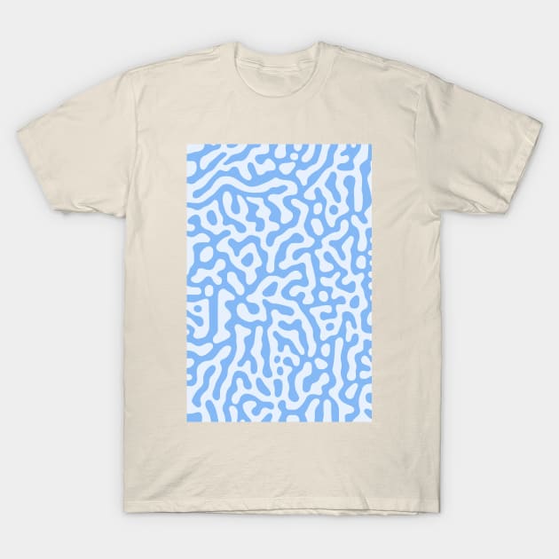 Vintage Blue Abstract Liquid Lines T-Shirt by love-fi